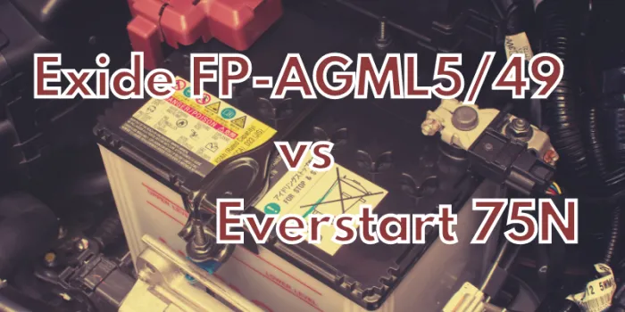 Exide FP-AGML5/49 vs Everstart 75N Battery